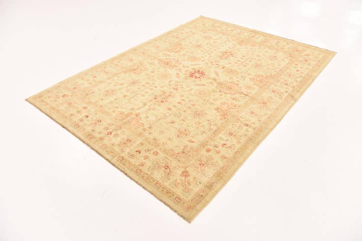 Detail image of 5' 7 x 7' 9 Hand Knotted Peshawar Ziegler Rug