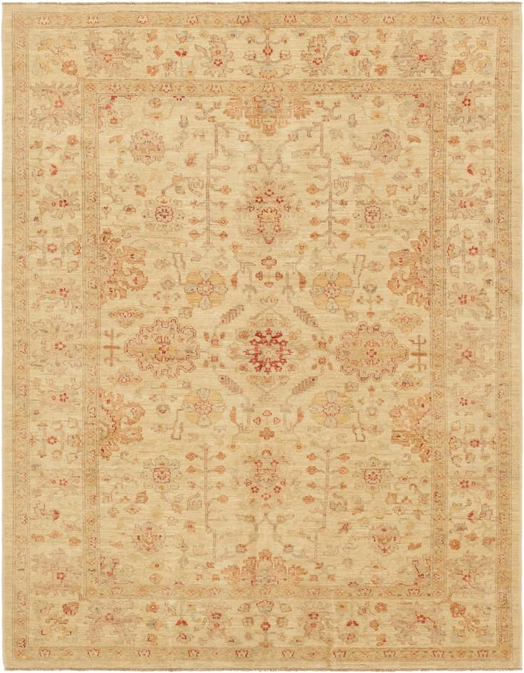 Detail image of 5' 7 x 7' 9 Hand Knotted Peshawar Ziegler Rug