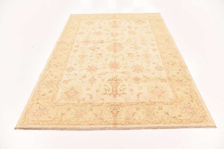 5' 8 x 7' 10 Hand Knotted Peshawar Ziegler Rug