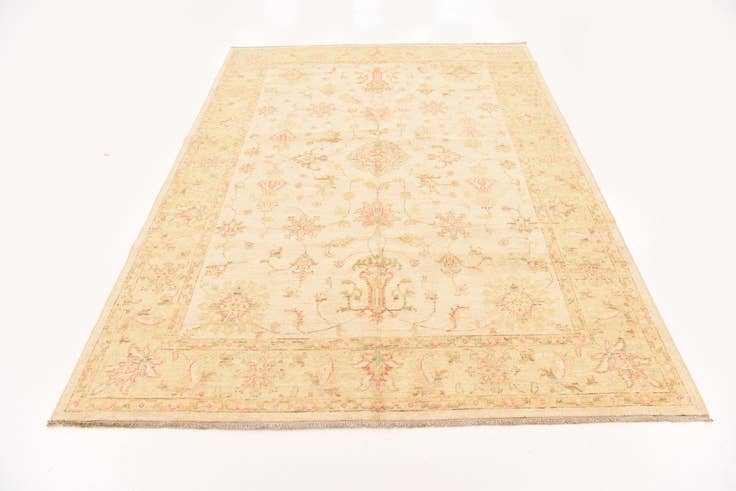 Detail image of 5' 8 x 7' 10 Hand Knotted Peshawar Ziegler Rug
