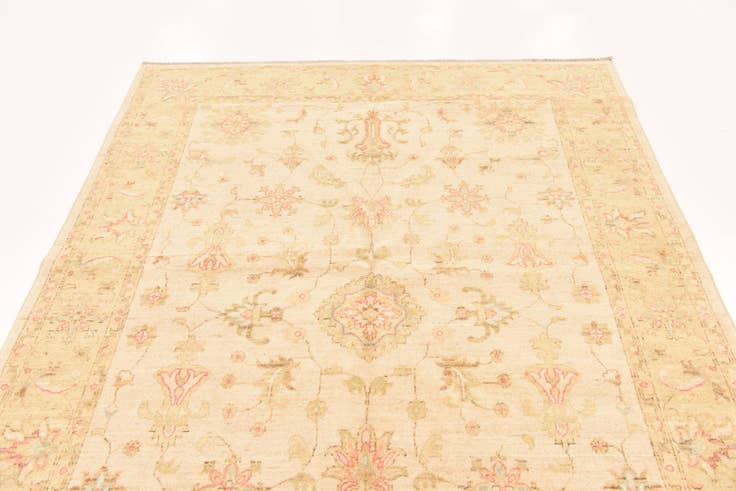 Detail image of 5' 8 x 7' 10 Hand Knotted Peshawar Ziegler Rug
