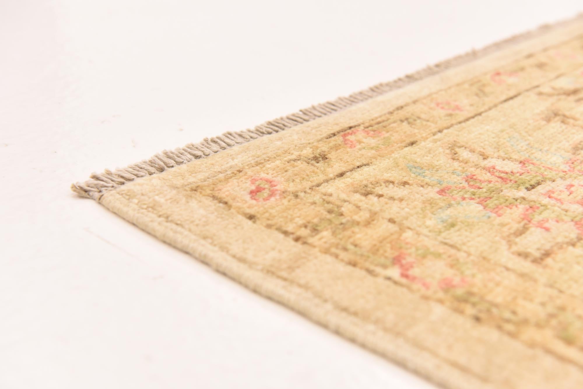 5' 8 x 7' 10 Hand Knotted Peshawar Ziegler Rug