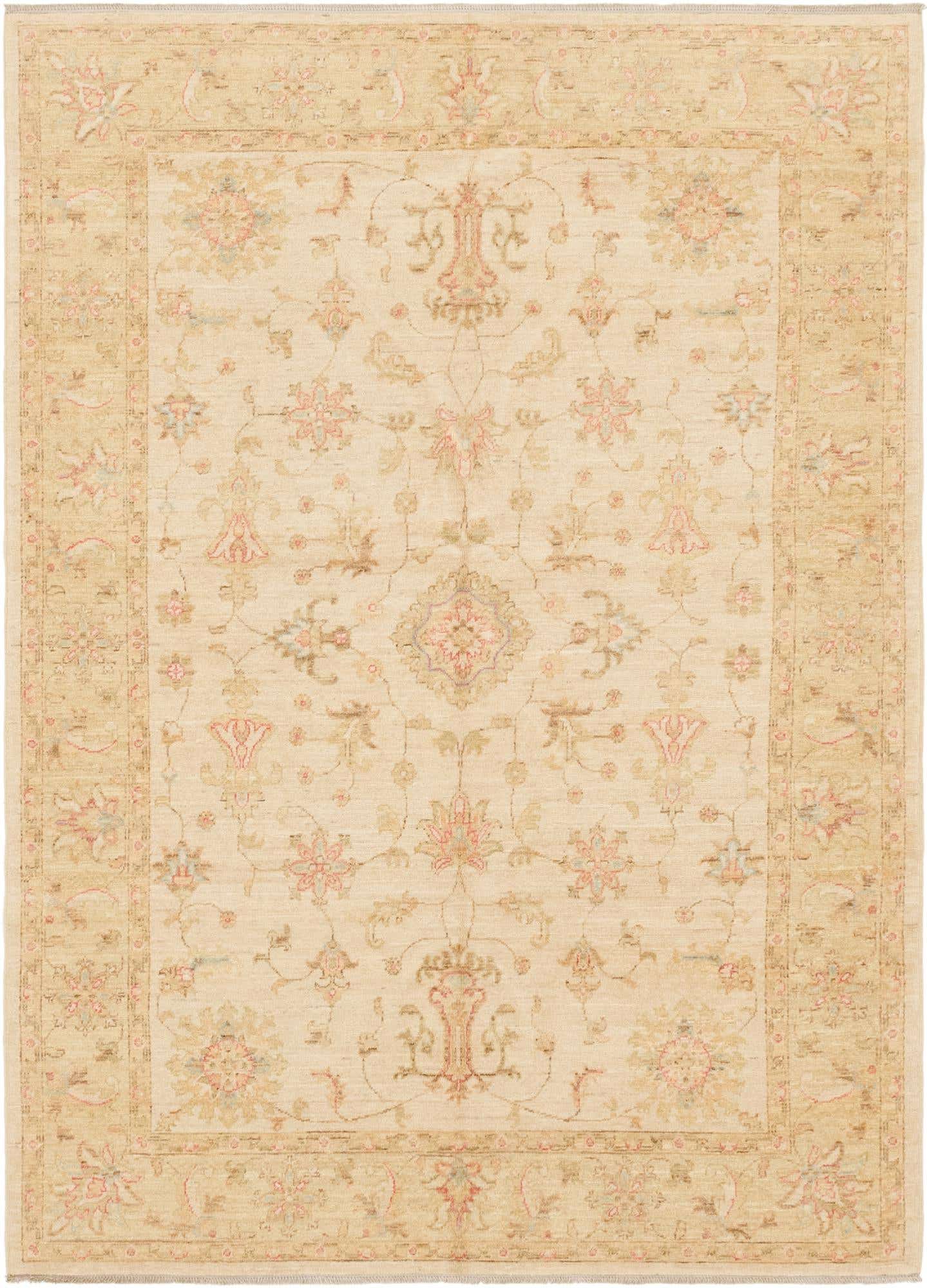 5' 8 x 7' 10 Hand Knotted Peshawar Ziegler Rug