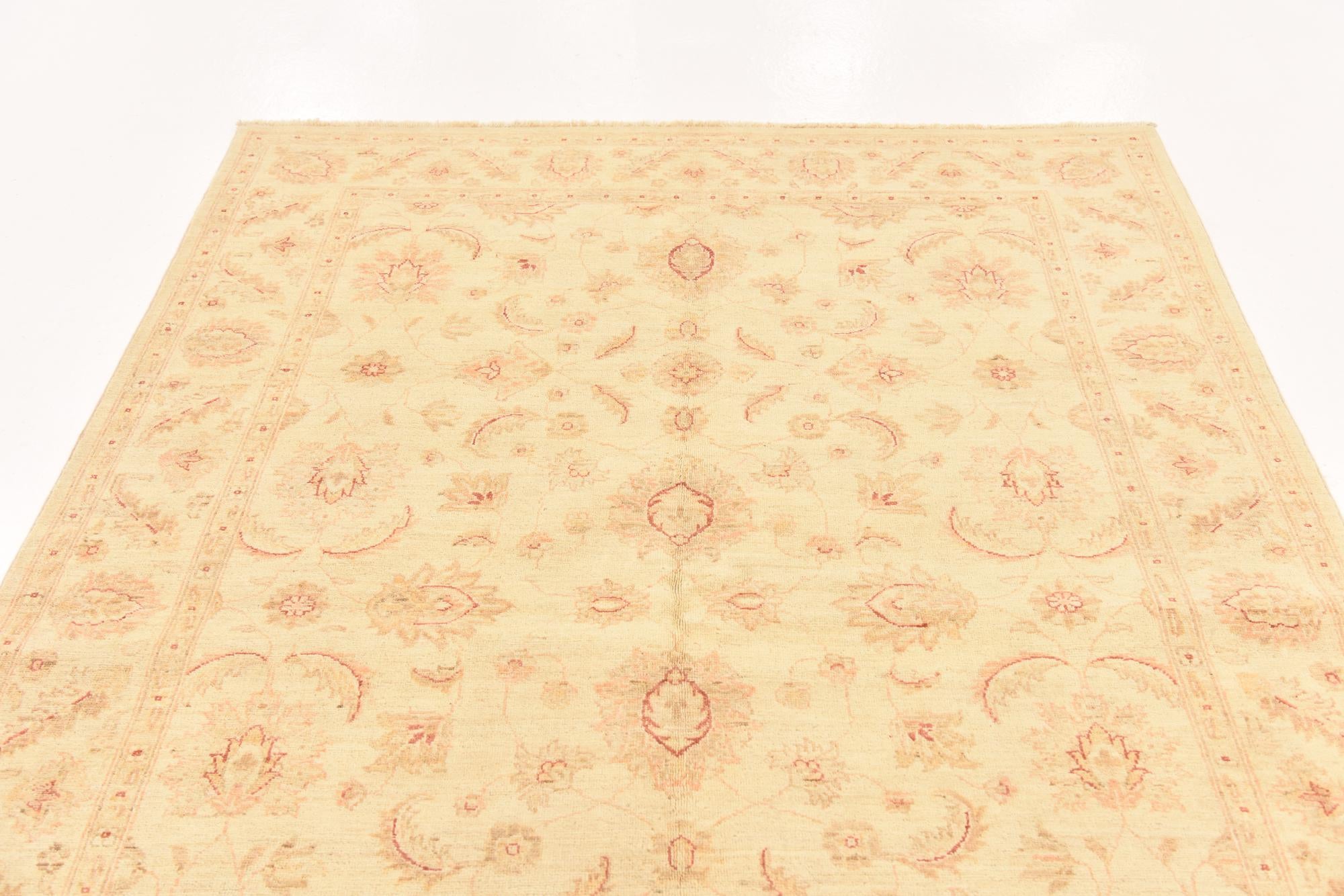 5' 6 x 7' 8 Hand Knotted Peshawar Ziegler Rug