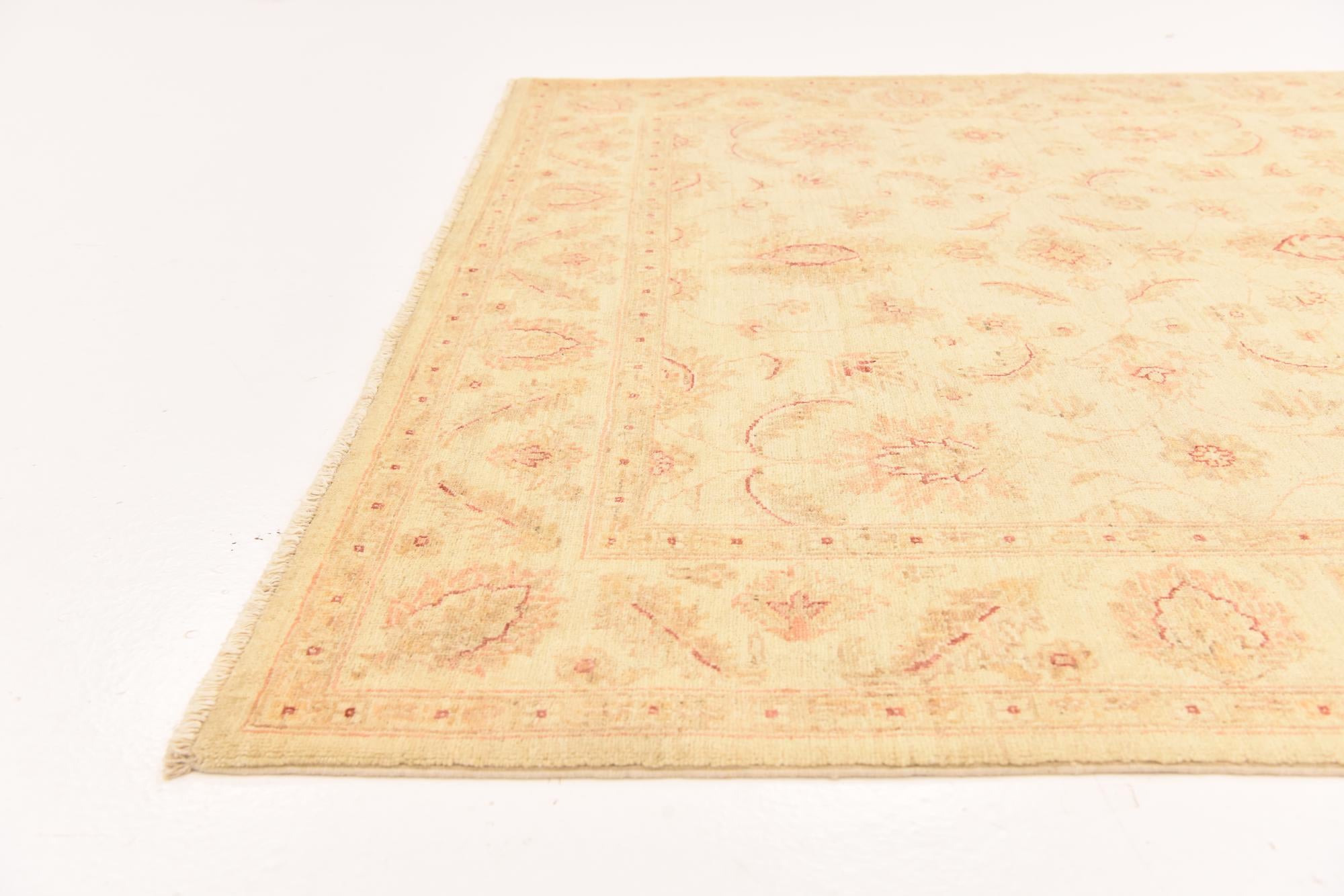 5' 6 x 7' 8 Hand Knotted Peshawar Ziegler Rug