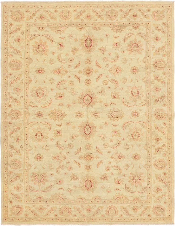 Detail image of 5' 6 x 7' 8 Hand Knotted Peshawar Ziegler Rug