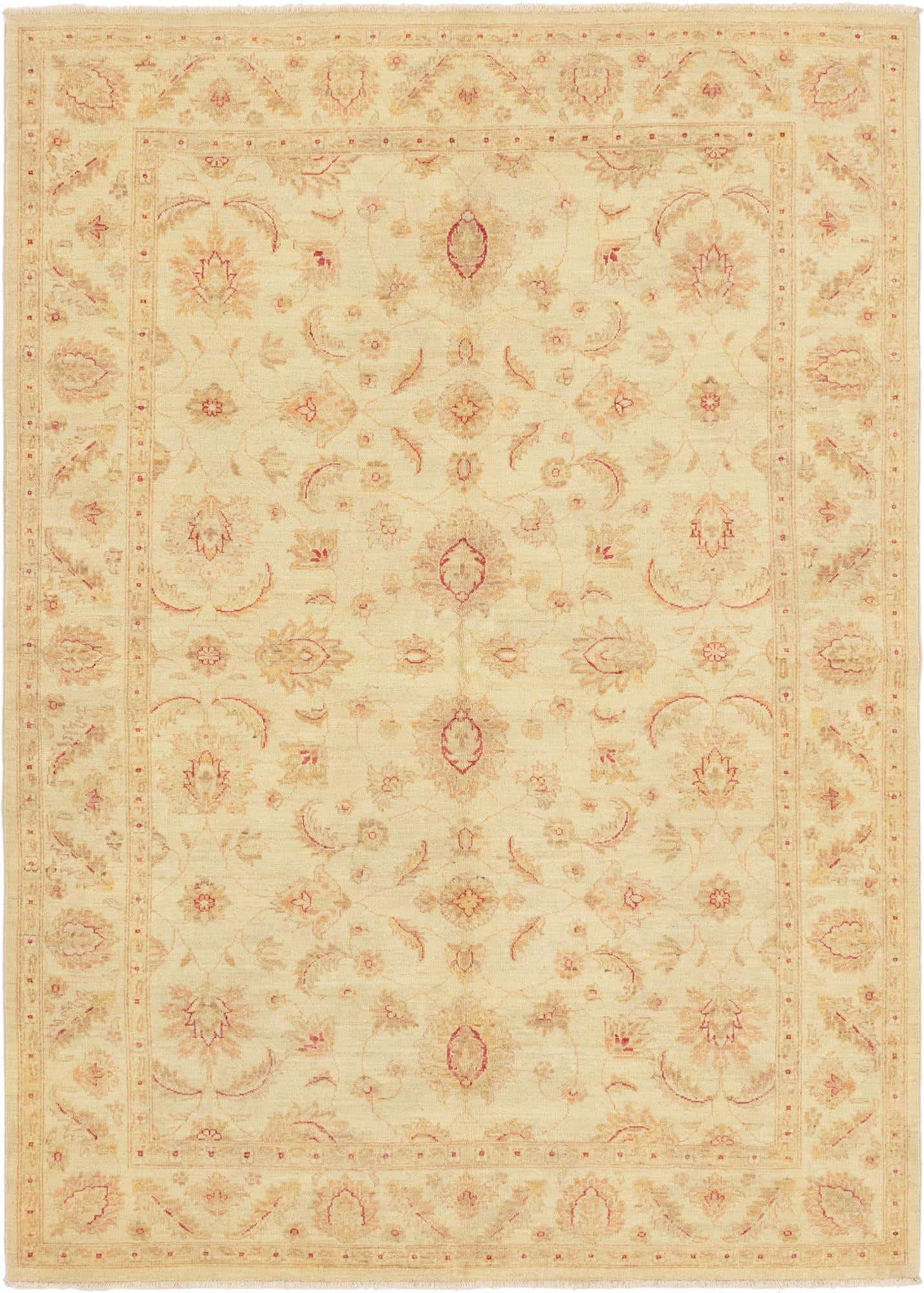 5' 6 x 7' 8 Hand Knotted Peshawar Ziegler Rug