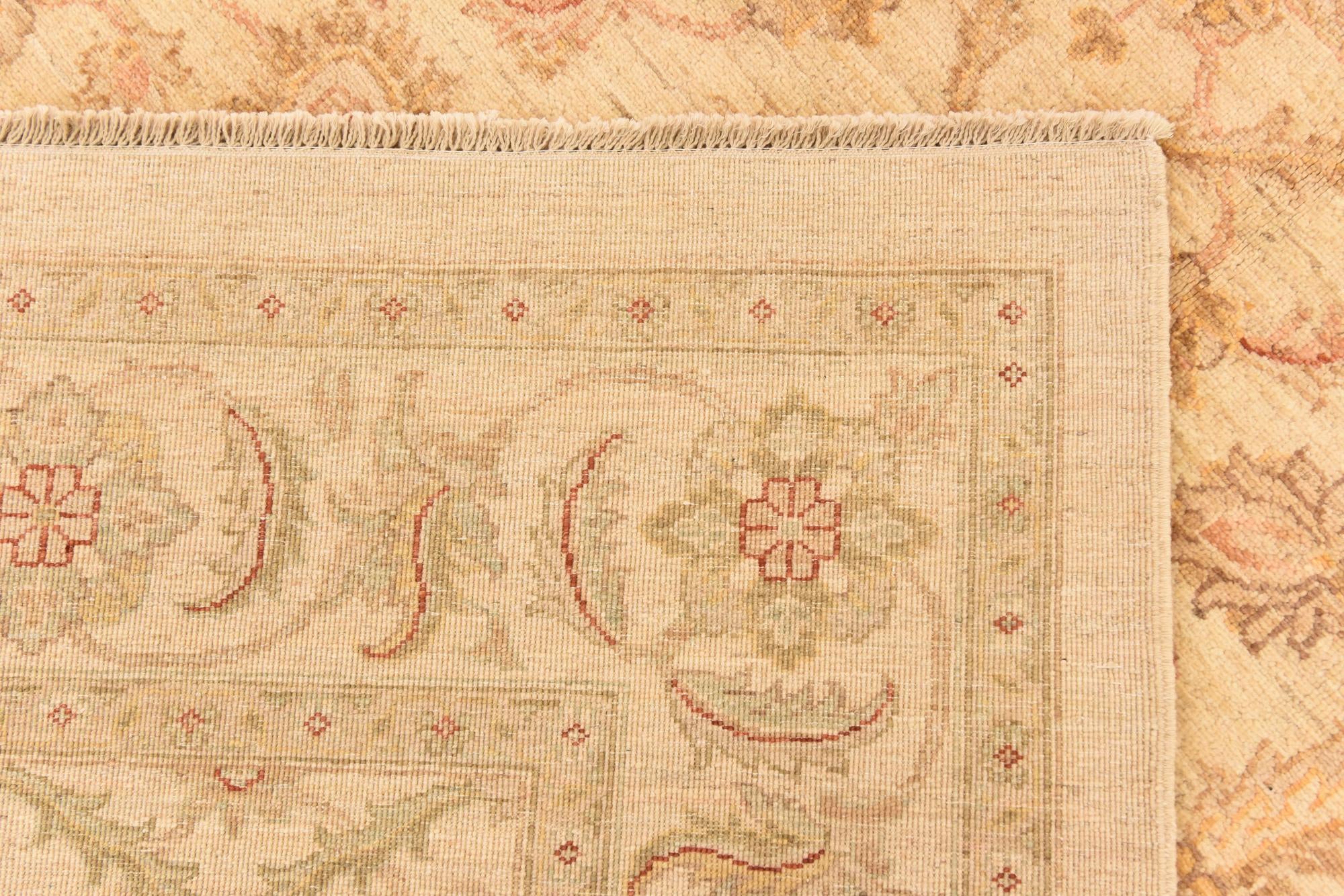 6' 5 x 7' 10 Hand Knotted Peshawar Ziegler Rug