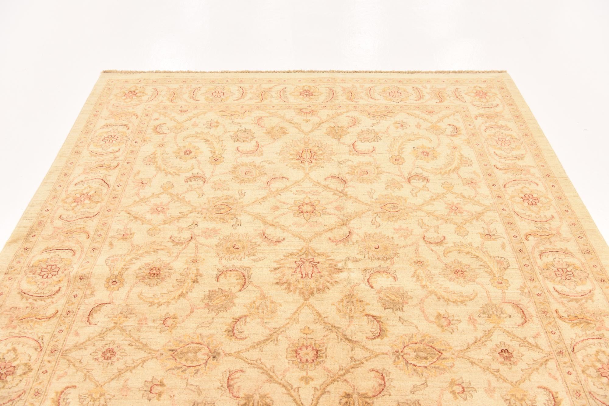 6' 5 x 7' 10 Hand Knotted Peshawar Ziegler Rug