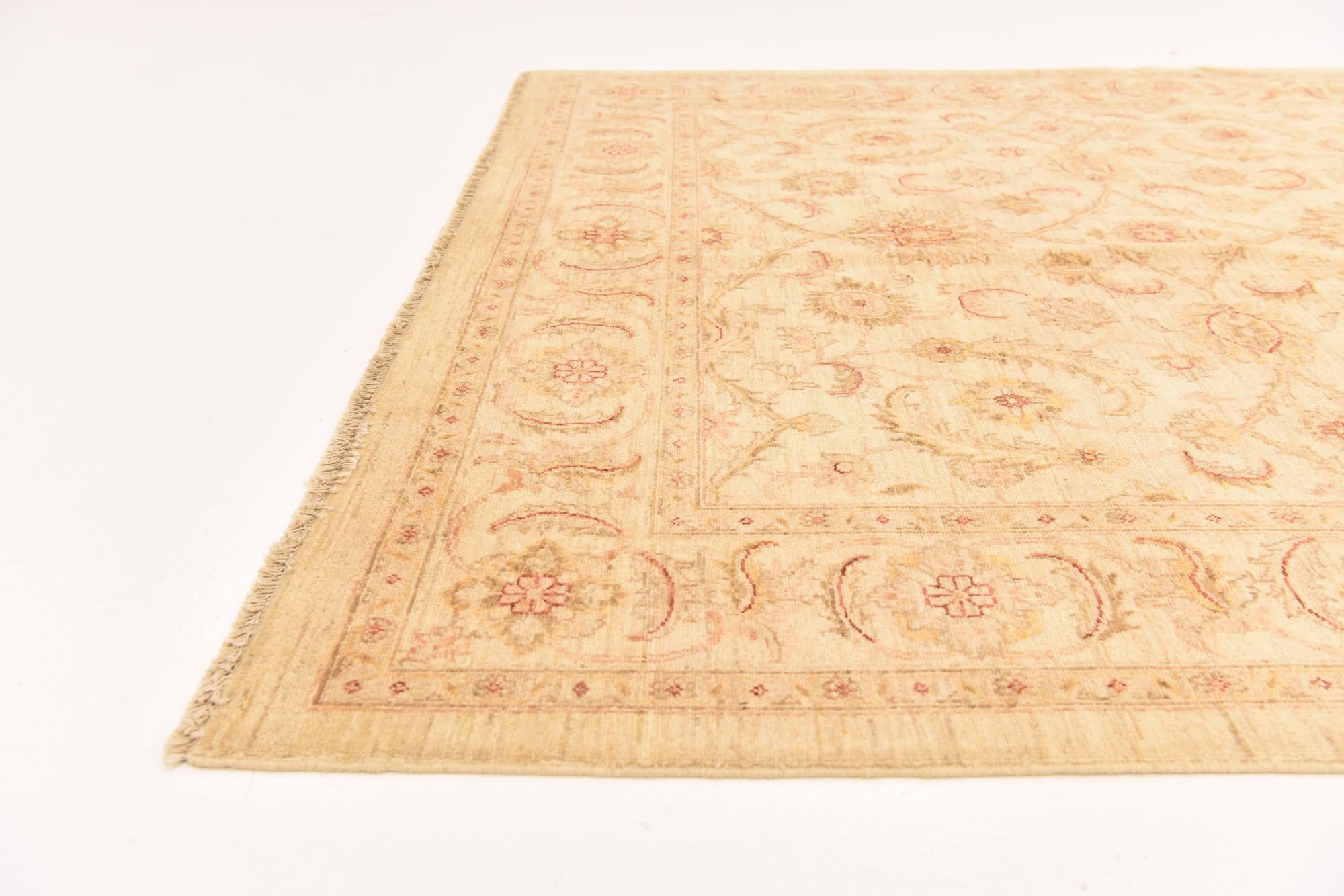 6' 5 x 7' 10 Hand Knotted Peshawar Ziegler Rug
