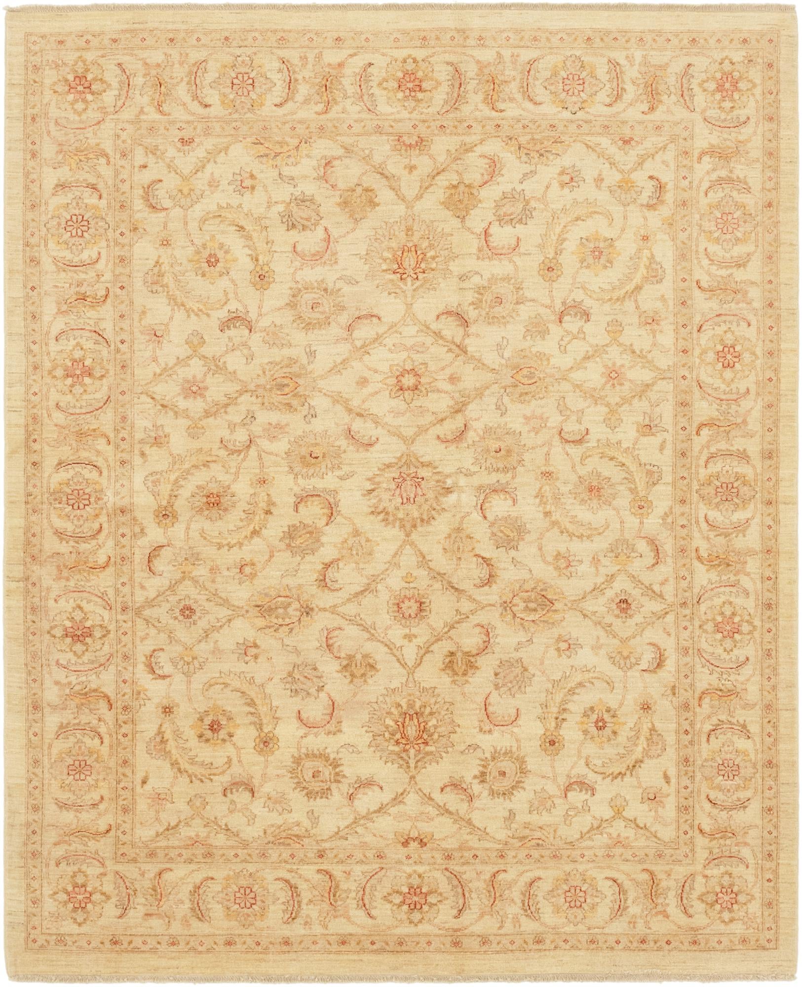 6' 5 x 7' 10 Hand Knotted Peshawar Ziegler Rug