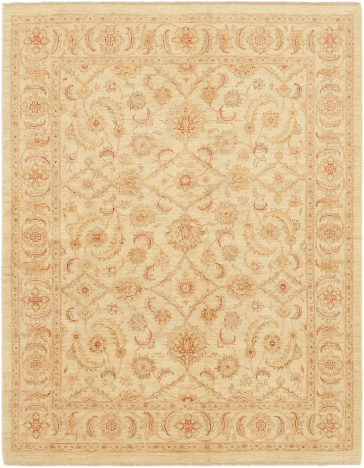 Detail image of 6' 5 x 7' 10 Hand Knotted Peshawar Ziegler Rug