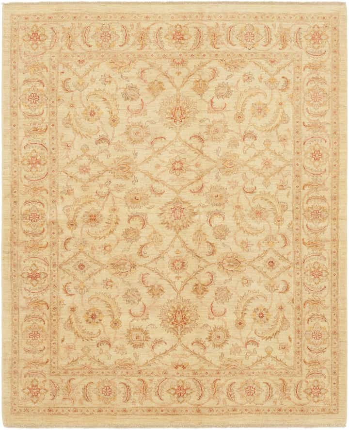 6' 5 x 7' 10 Hand Knotted Peshawar Ziegler Rug