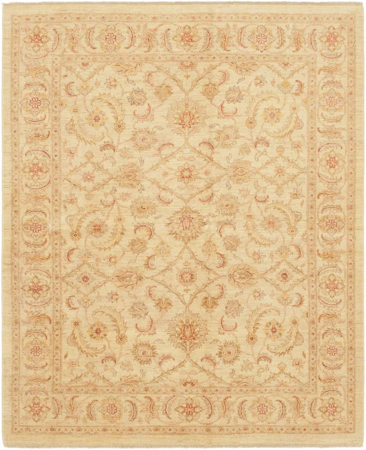 Detail image of 6' 5 x 7' 10 Hand Knotted Peshawar Ziegler Rug