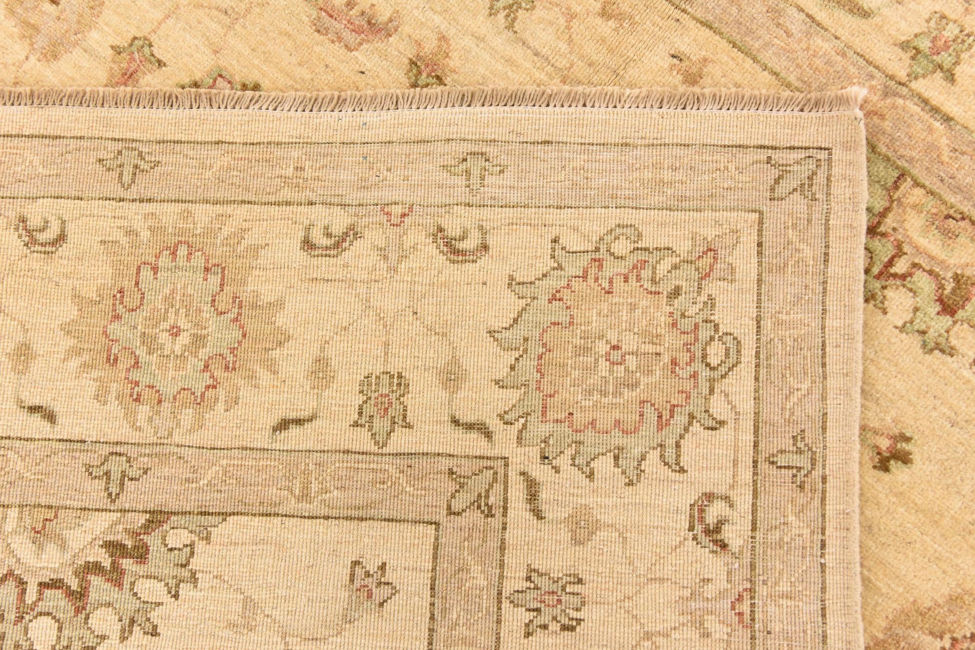 5' 9 x 7' 10 Hand Knotted Peshawar Ziegler Rug