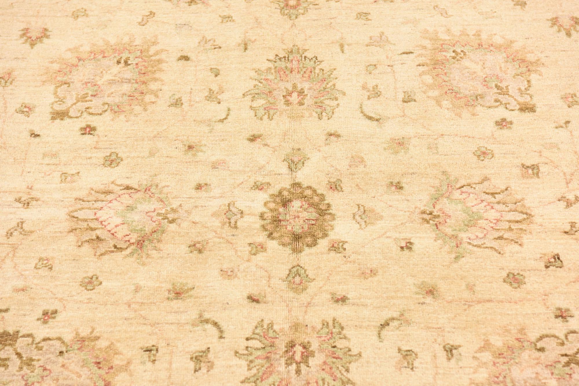 5' 9 x 7' 10 Hand Knotted Peshawar Ziegler Rug
