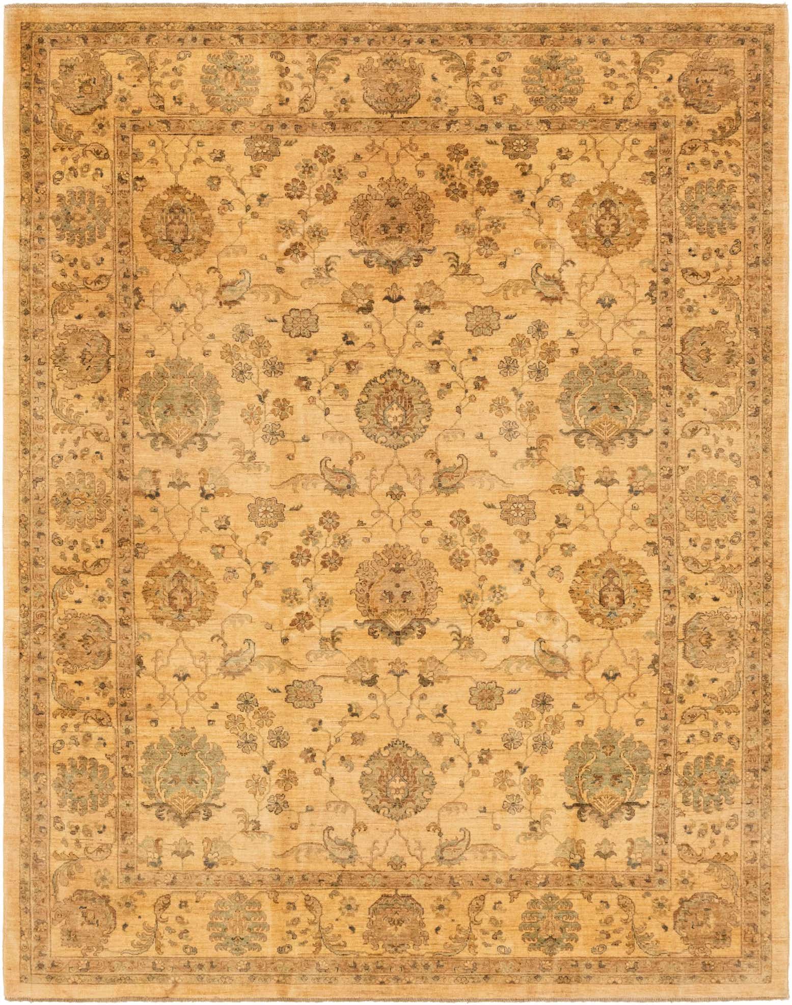 7' 11 x 10' 1 Hand Knotted Peshawar Ziegler Rug