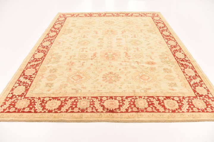 8' 2 x 9' 9 Hand Knotted Peshawar Ziegler Rug
