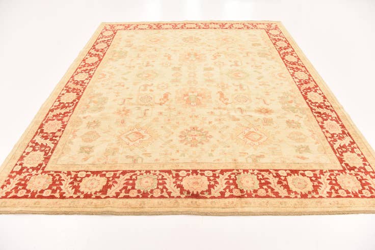 Detail image of 8' 2 x 9' 9 Hand Knotted Peshawar Ziegler Rug
