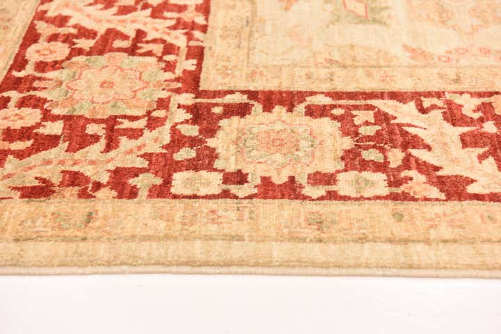 8' 2 x 9' 9 Hand Knotted Peshawar Ziegler Rug