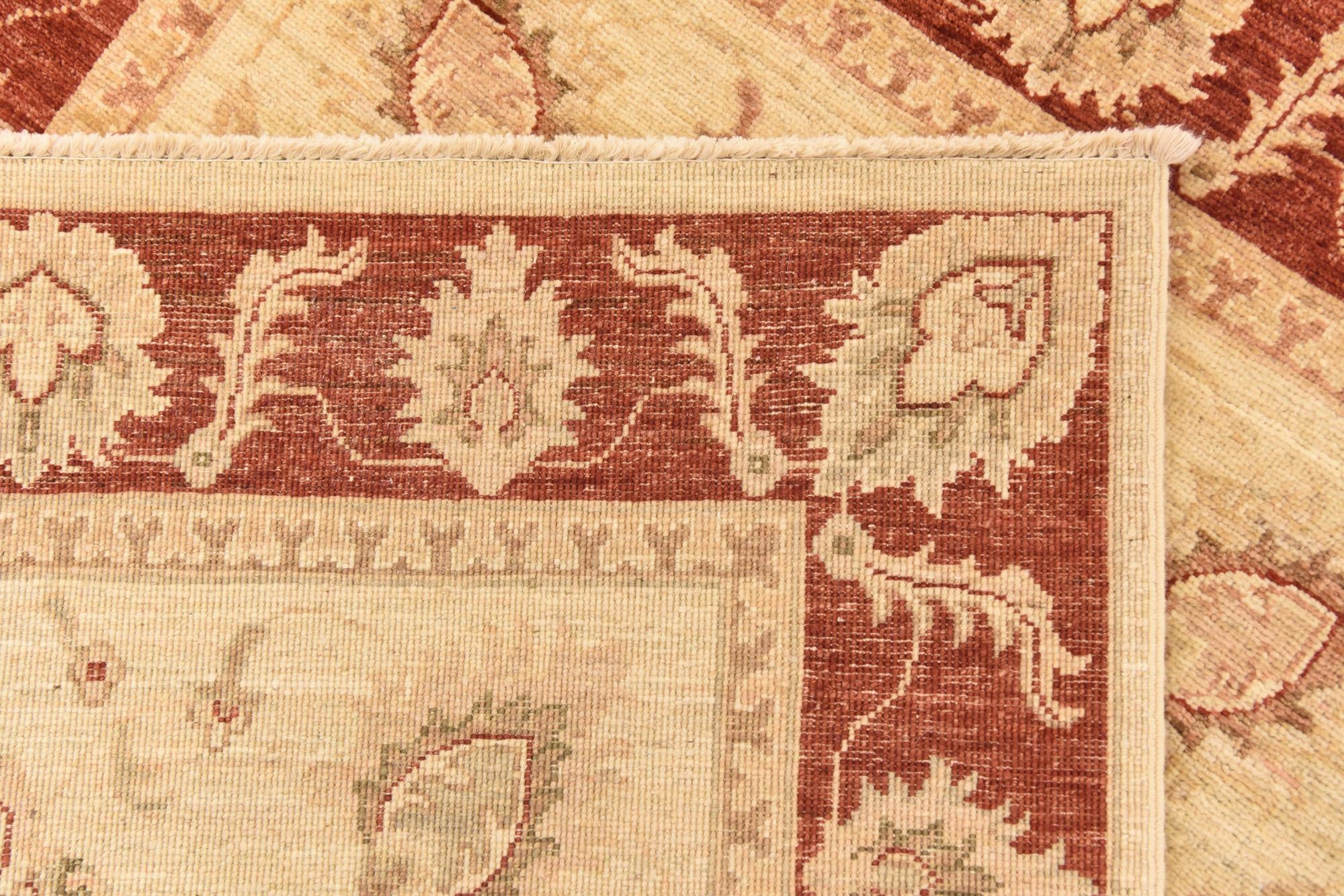 3' 3 x 5' 2 Hand Knotted Peshawar Ziegler Rug