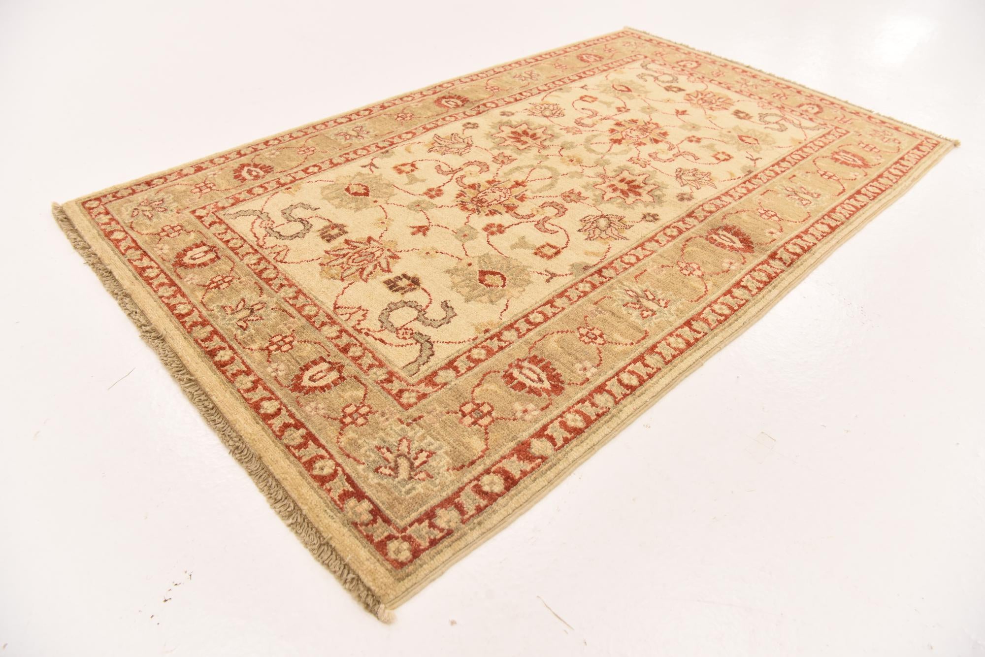 2' 11 x 4' 11 Hand Knotted Peshawar Ziegler Rug