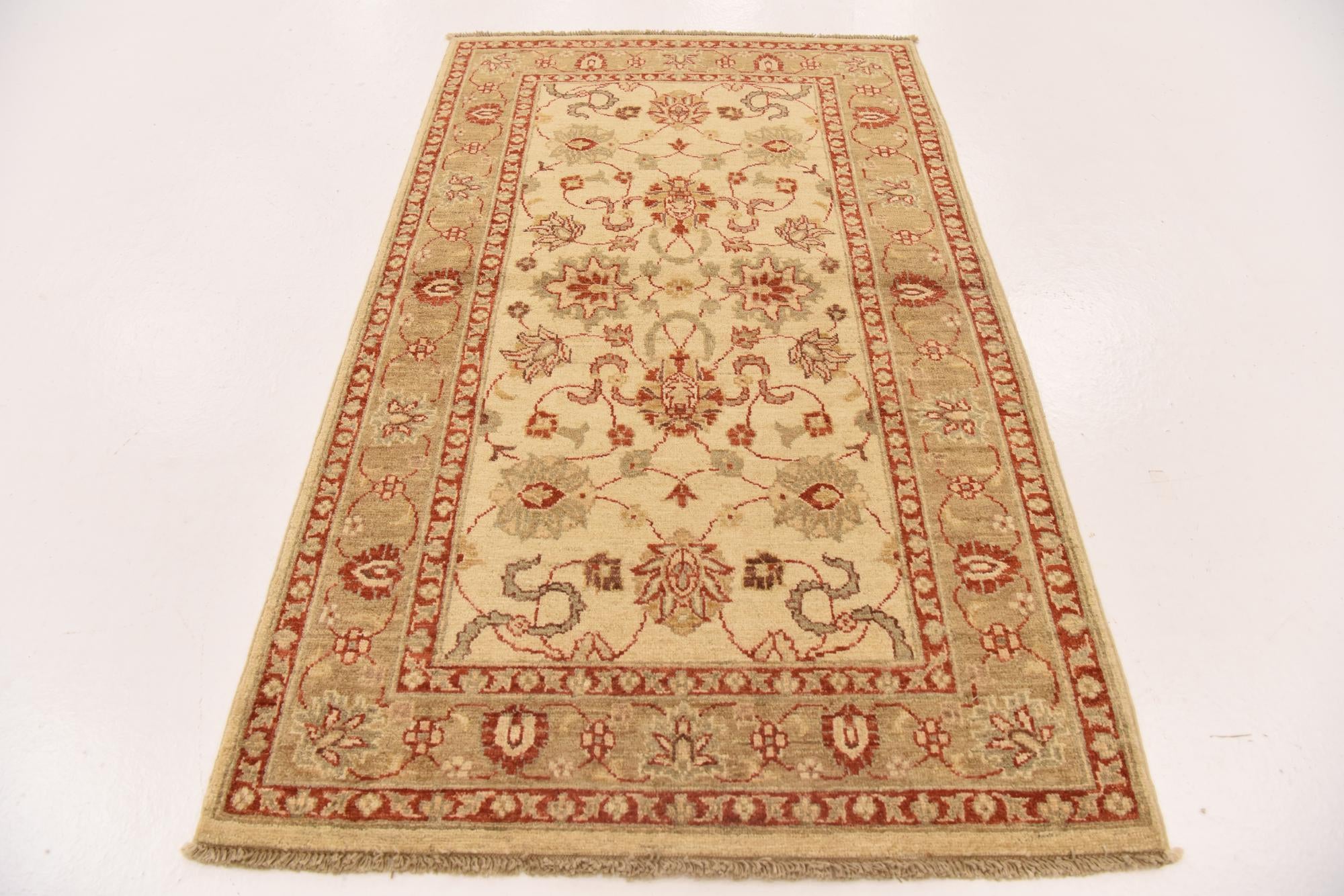 2' 11 x 4' 11 Hand Knotted Peshawar Ziegler Rug