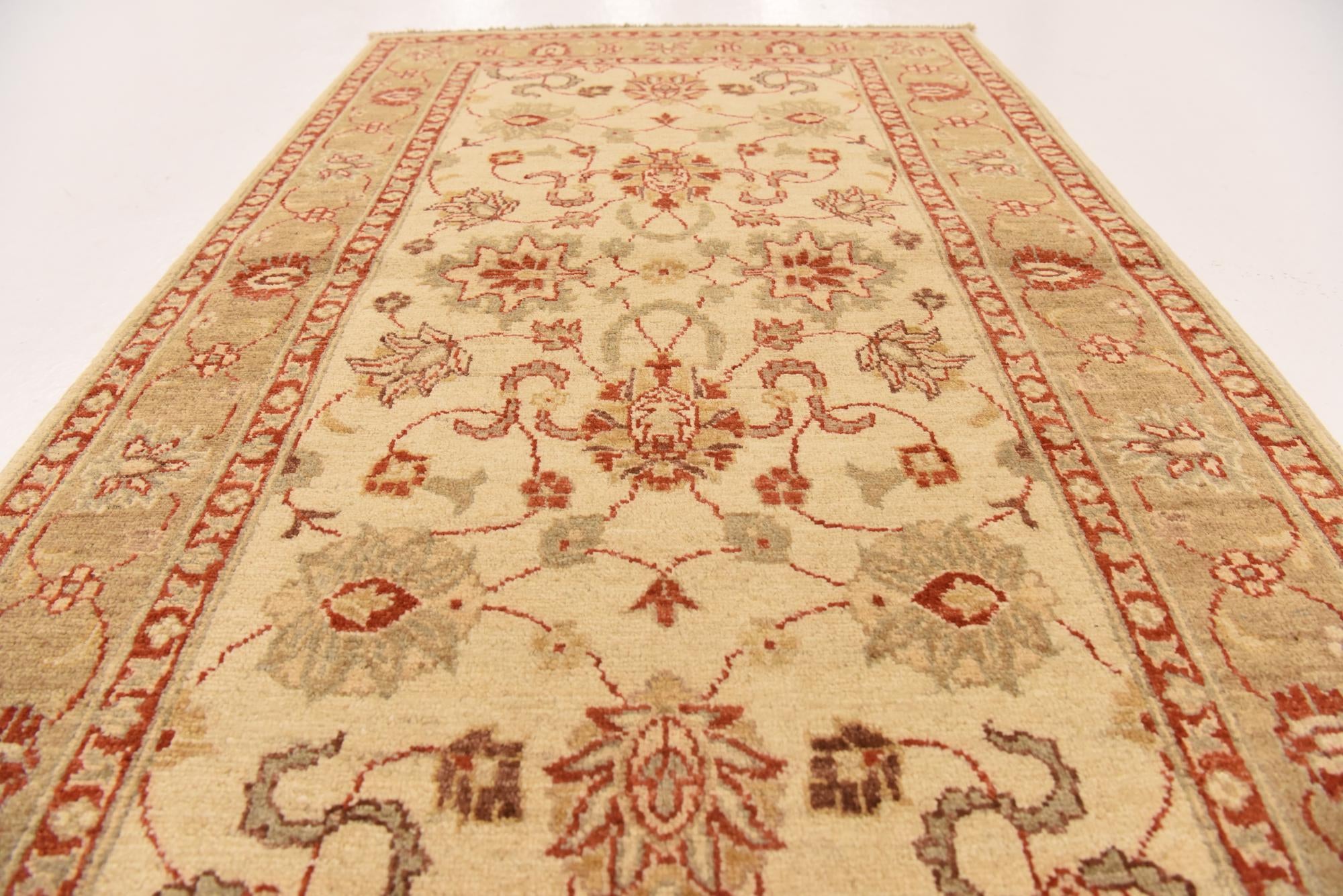 2' 11 x 4' 11 Hand Knotted Peshawar Ziegler Rug