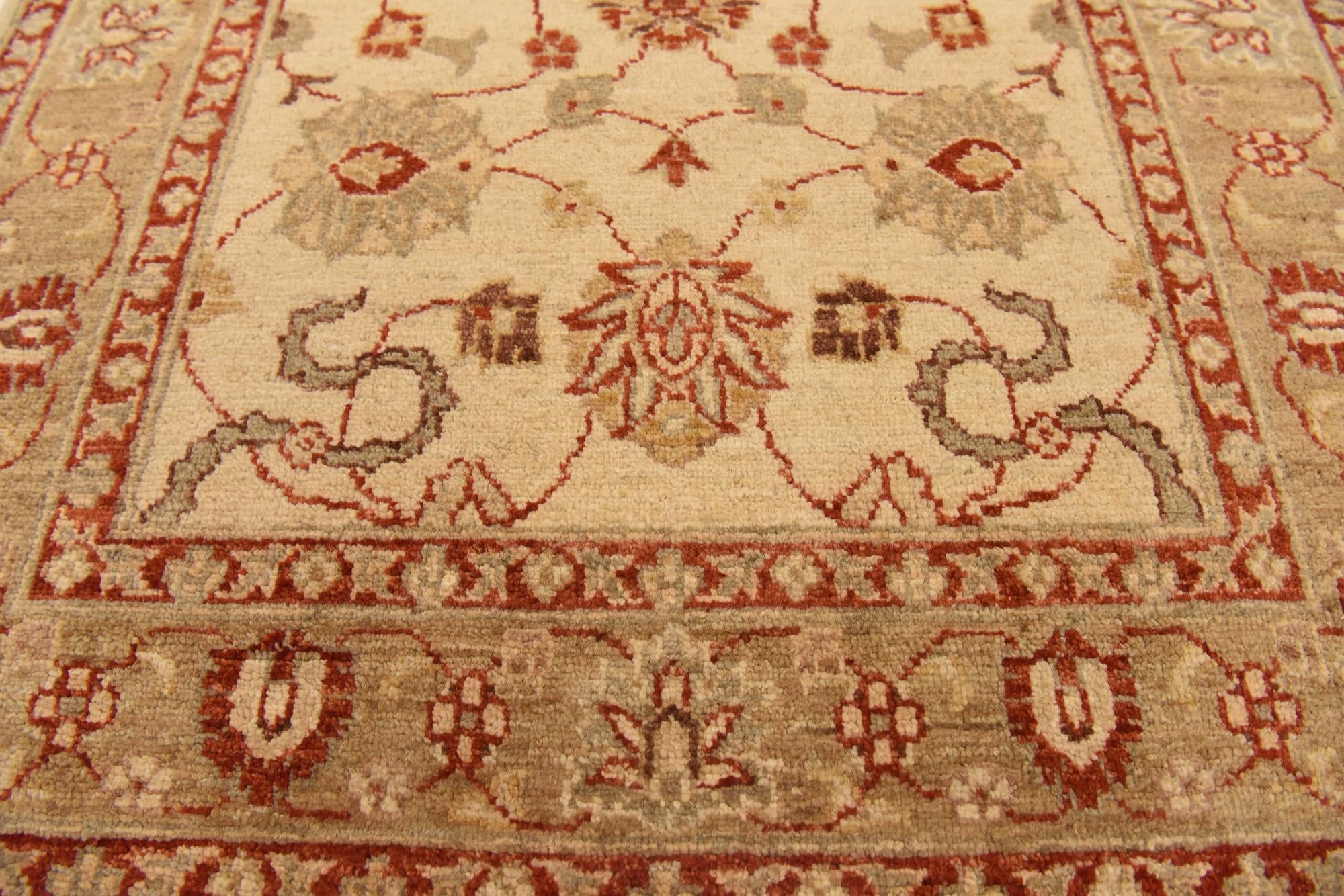 2' 11 x 4' 11 Hand Knotted Peshawar Ziegler Rug