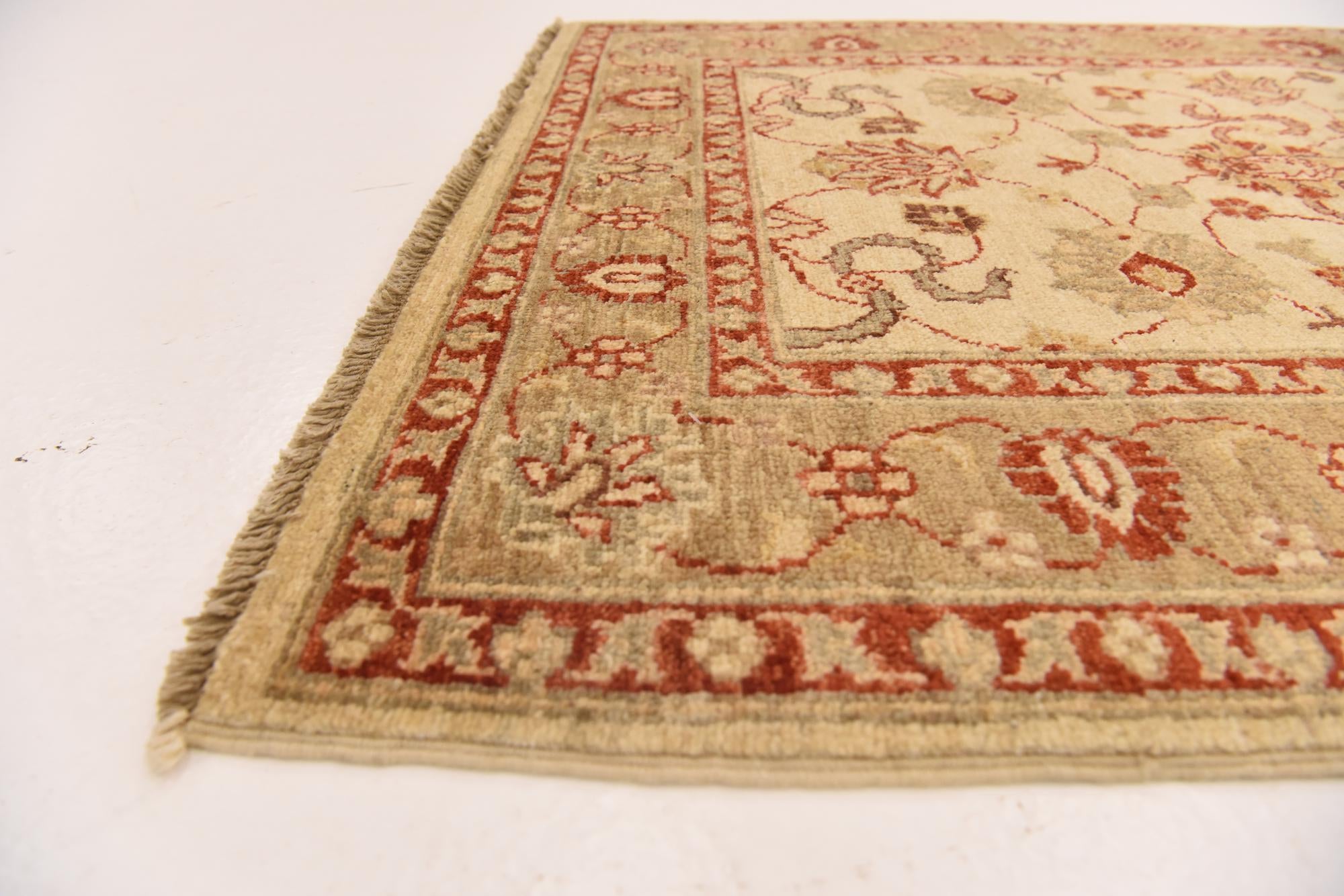 2' 11 x 4' 11 Hand Knotted Peshawar Ziegler Rug