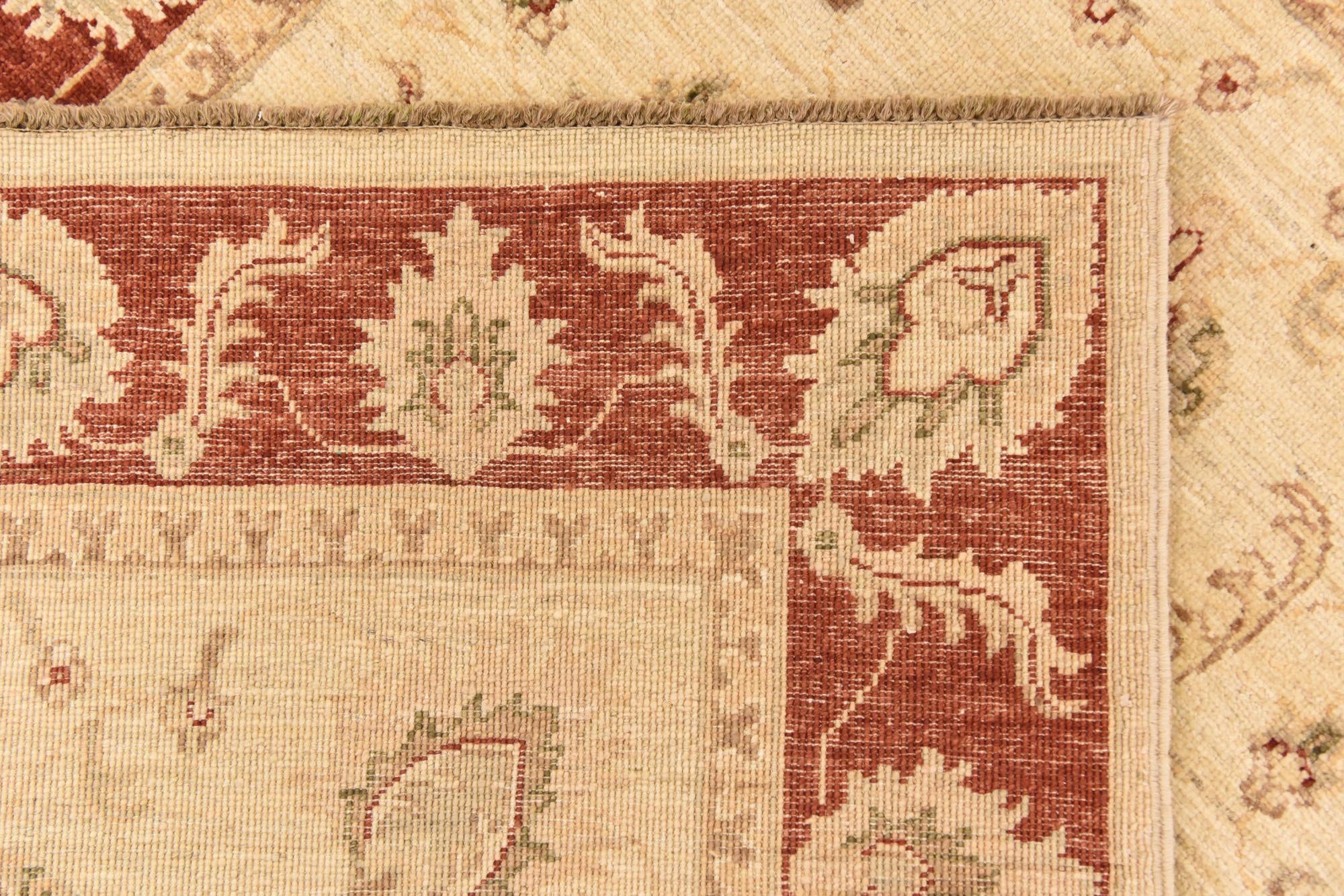3' 3 x 4' 11 Hand Knotted Peshawar Ziegler Rug