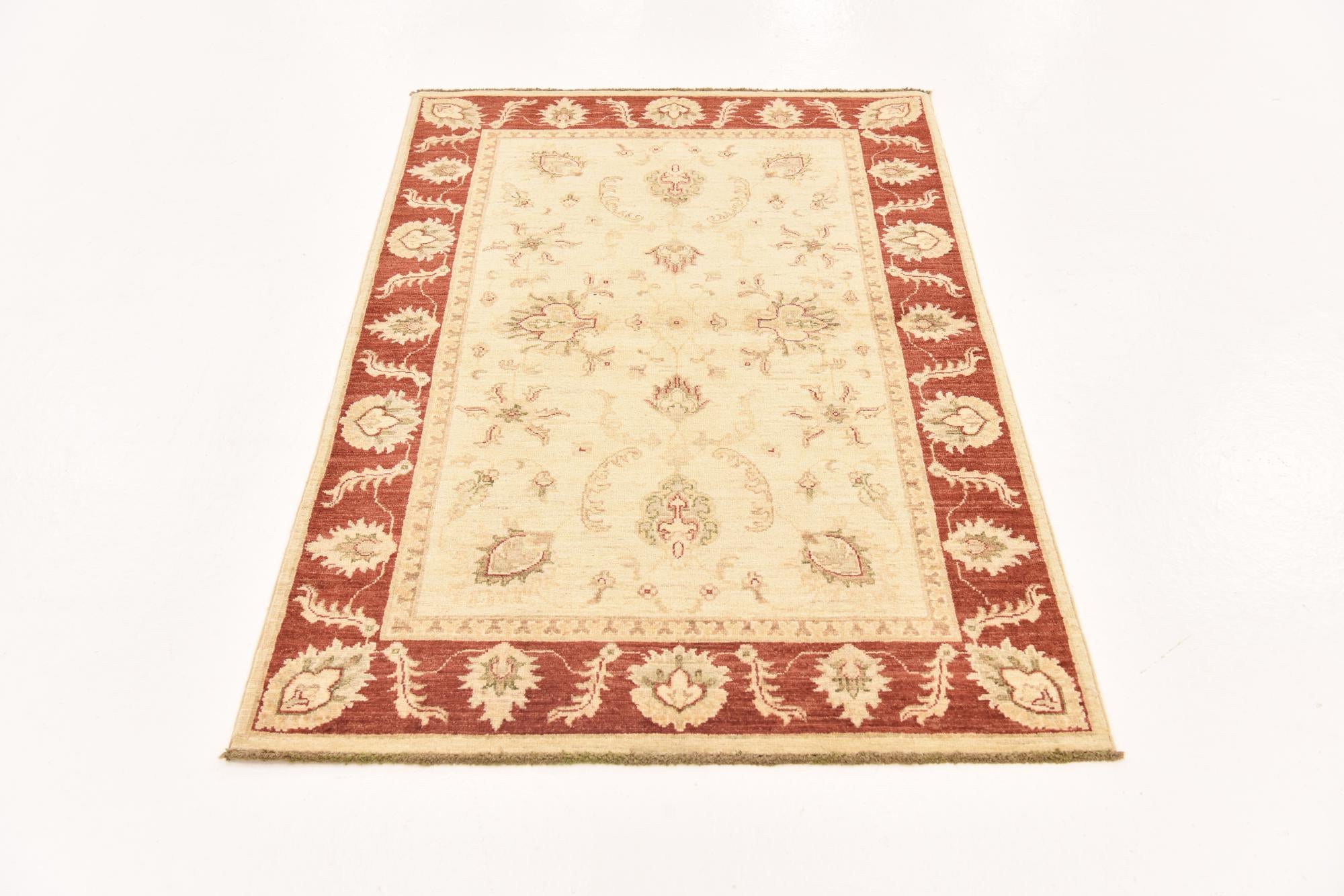 3' 3 x 4' 11 Hand Knotted Peshawar Ziegler Rug