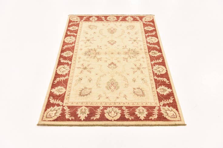 Detail image of 3' 3 x 4' 11 Hand Knotted Peshawar Ziegler Rug