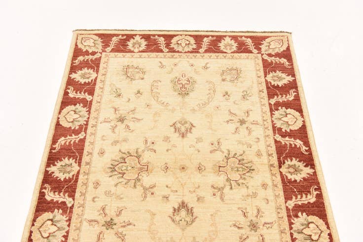 Detail image of 3' 3 x 4' 11 Hand Knotted Peshawar Ziegler Rug