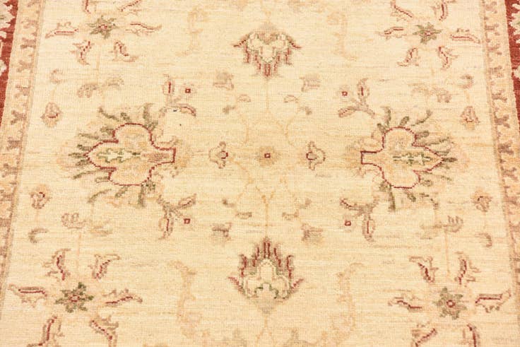 Detail image of 3' 3 x 4' 11 Hand Knotted Peshawar Ziegler Rug