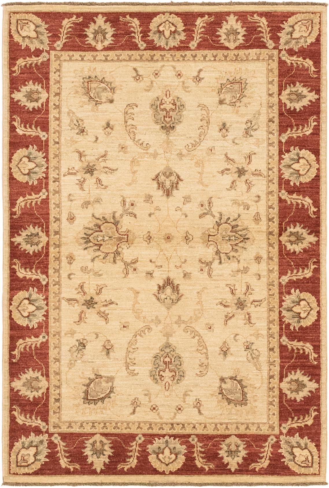 3' 3 x 4' 11 Hand Knotted Peshawar Ziegler Rug