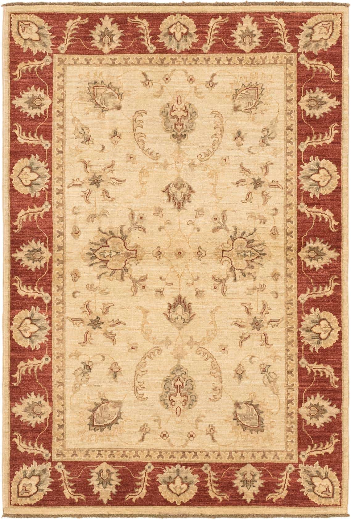 3' 3 x 4' 11 Hand Knotted Peshawar Ziegler Rug