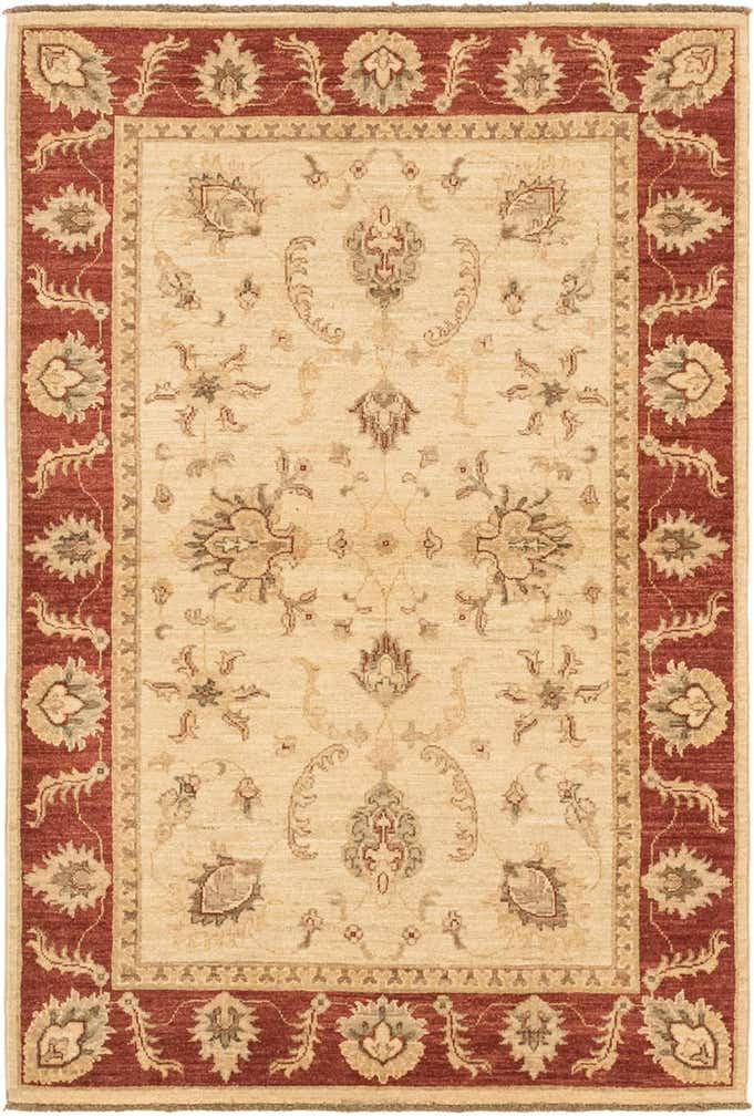 3' 3 x 4' 11 Hand Knotted Peshawar Ziegler Rug