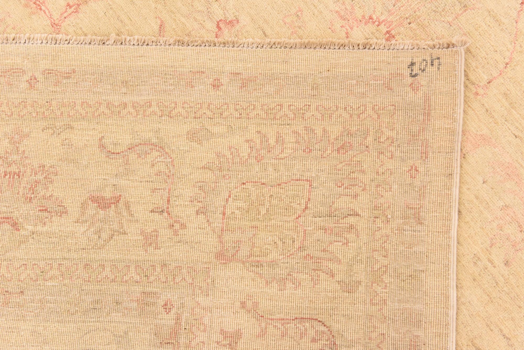 6' 9 x 9' 7 Hand Knotted Peshawar Ziegler Rug