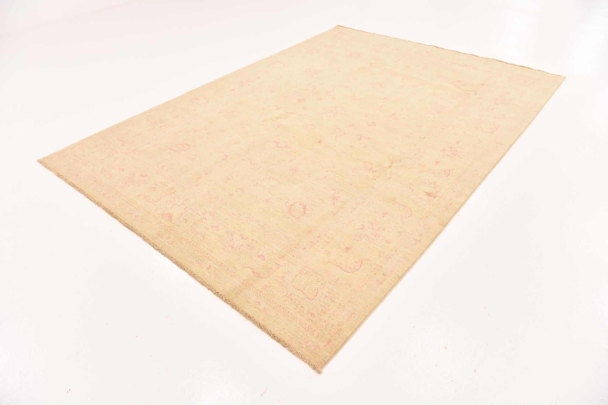 6' 9 x 9' 7 Hand Knotted Peshawar Ziegler Rug