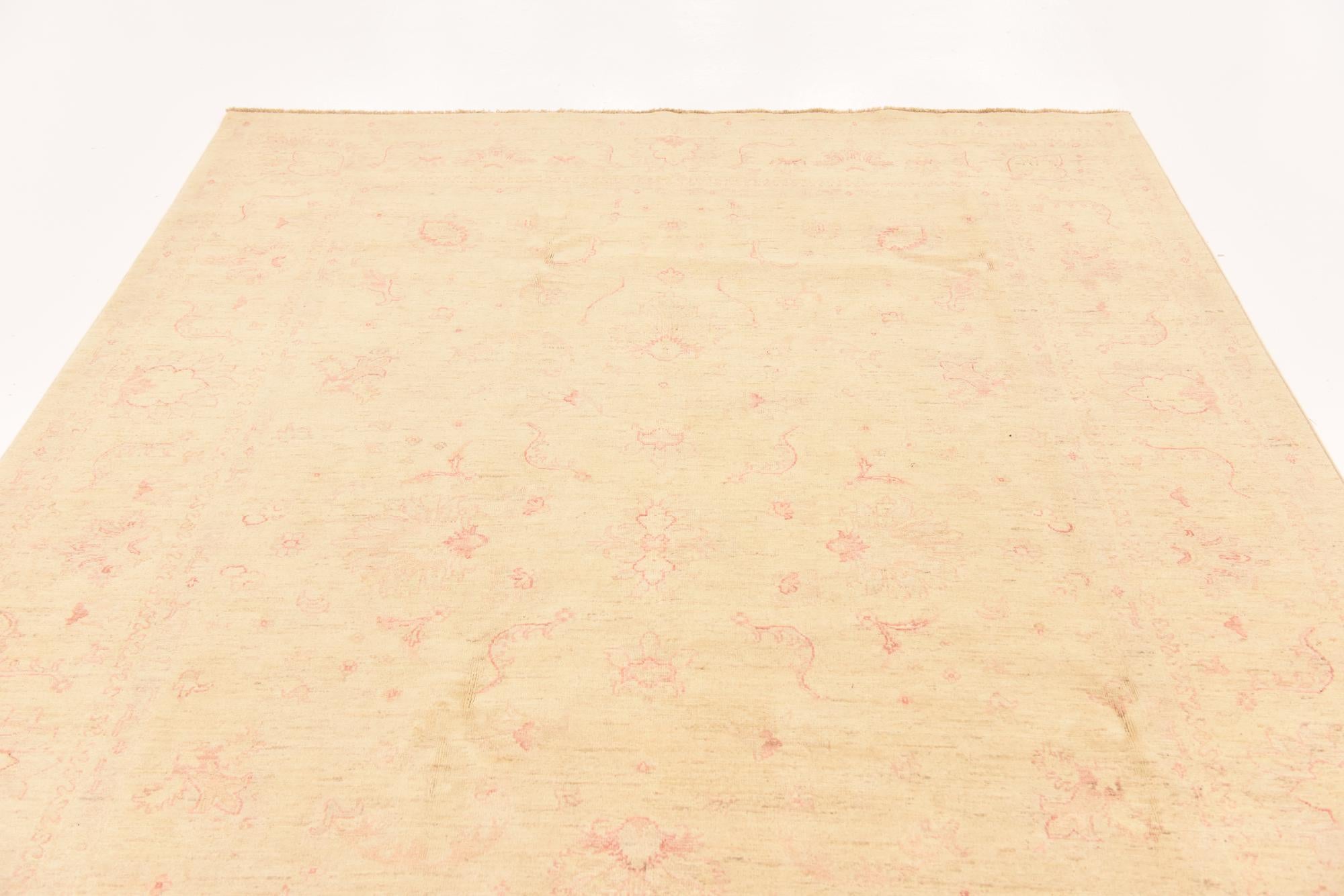 6' 9 x 9' 7 Hand Knotted Peshawar Ziegler Rug