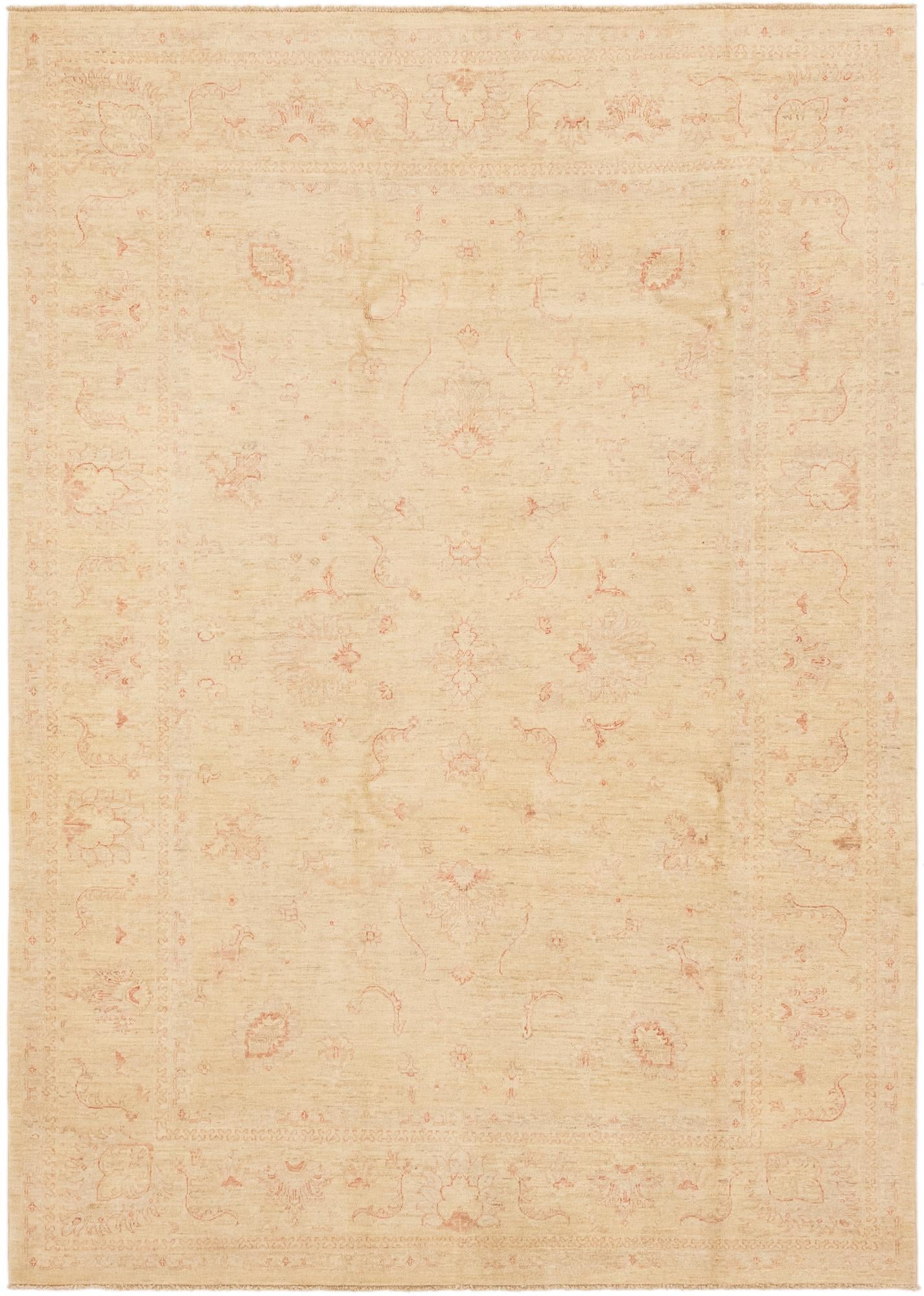 6' 9 x 9' 7 Hand Knotted Peshawar Ziegler Rug