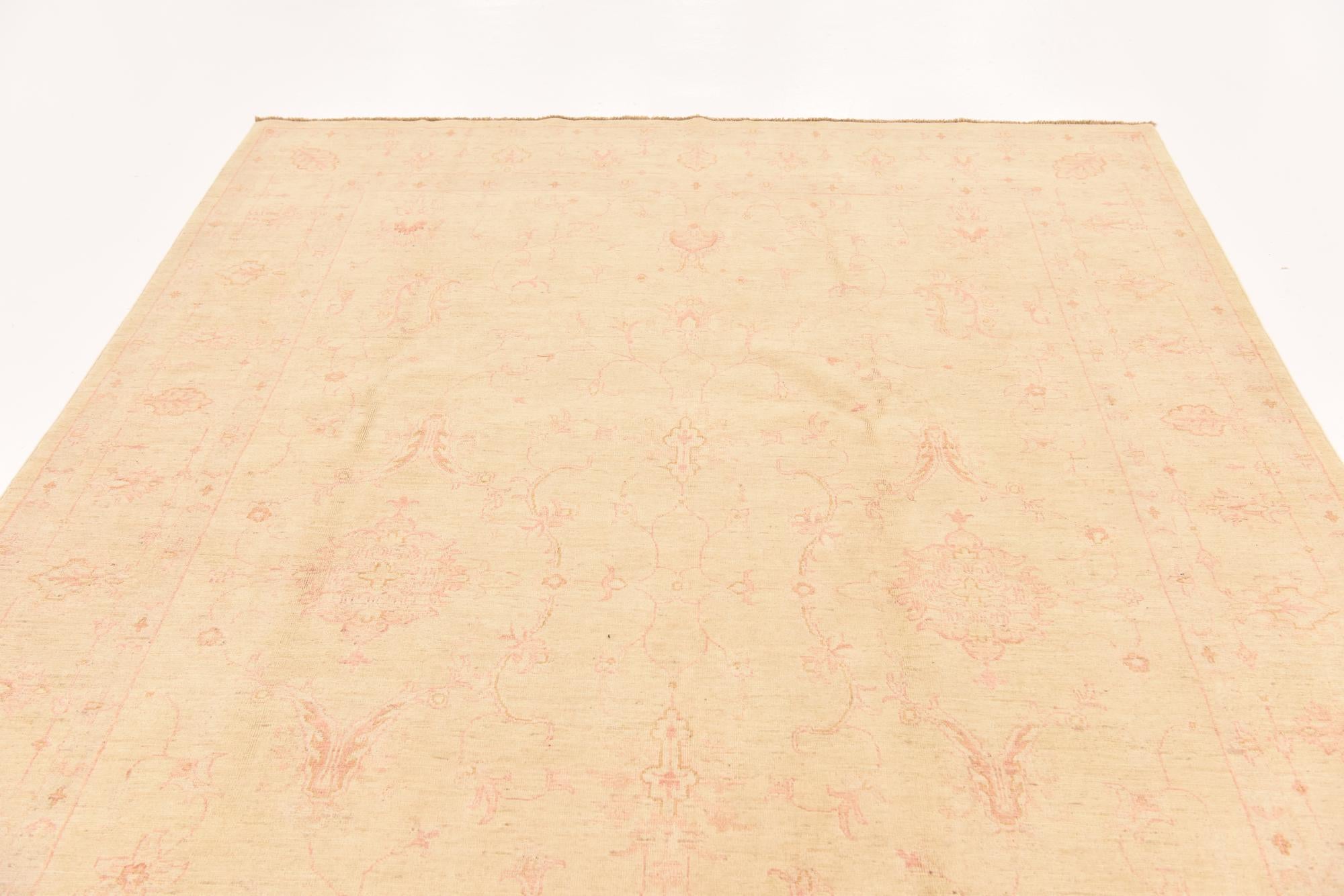 6' 10 x 10' Hand Knotted Peshawar Ziegler Rug