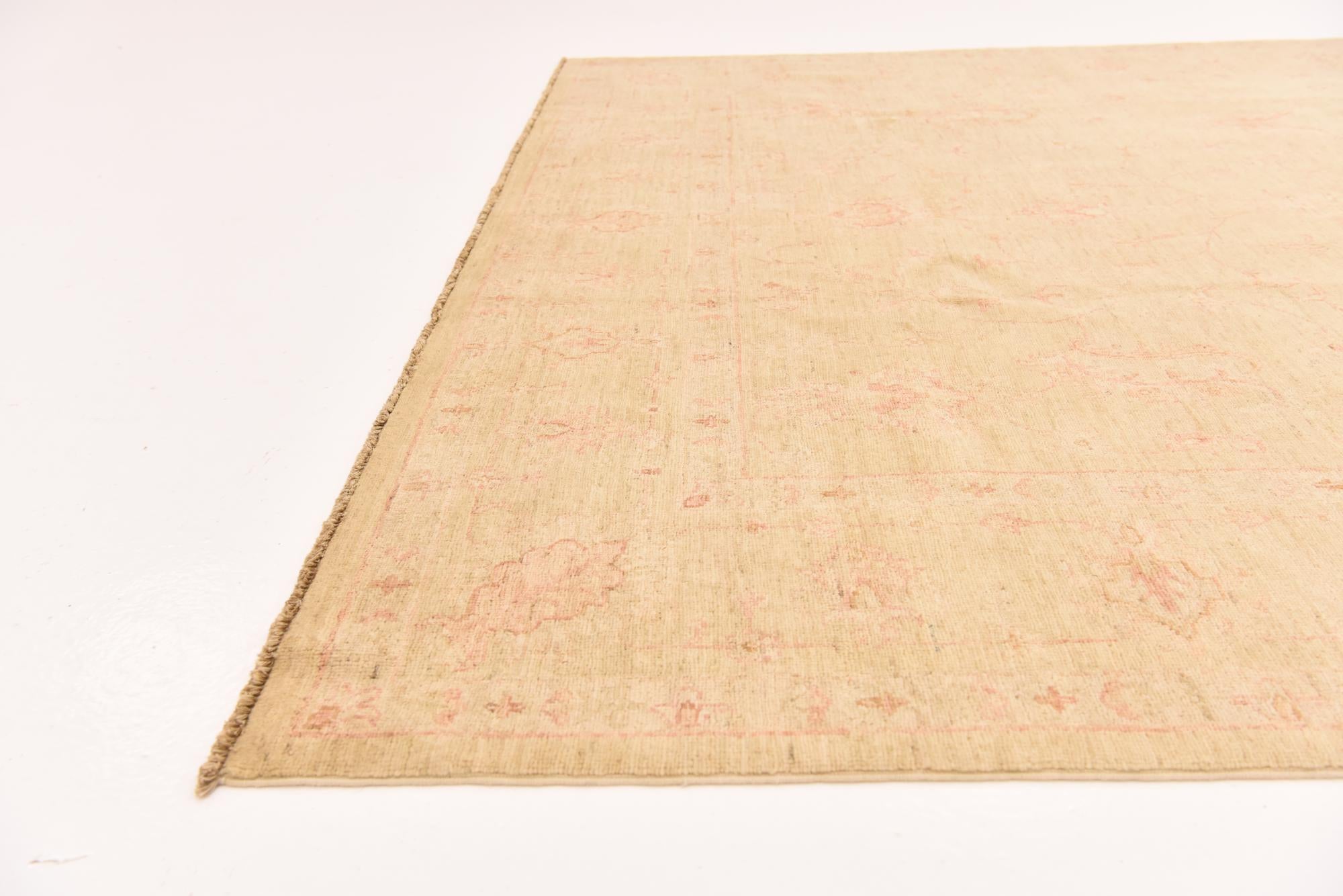 6' 10 x 10' Hand Knotted Peshawar Ziegler Rug