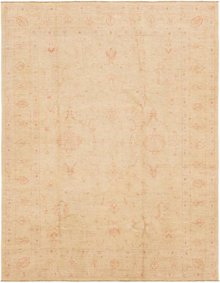 Detail image of 6' 10 x 10' Hand Knotted Peshawar Ziegler Rug