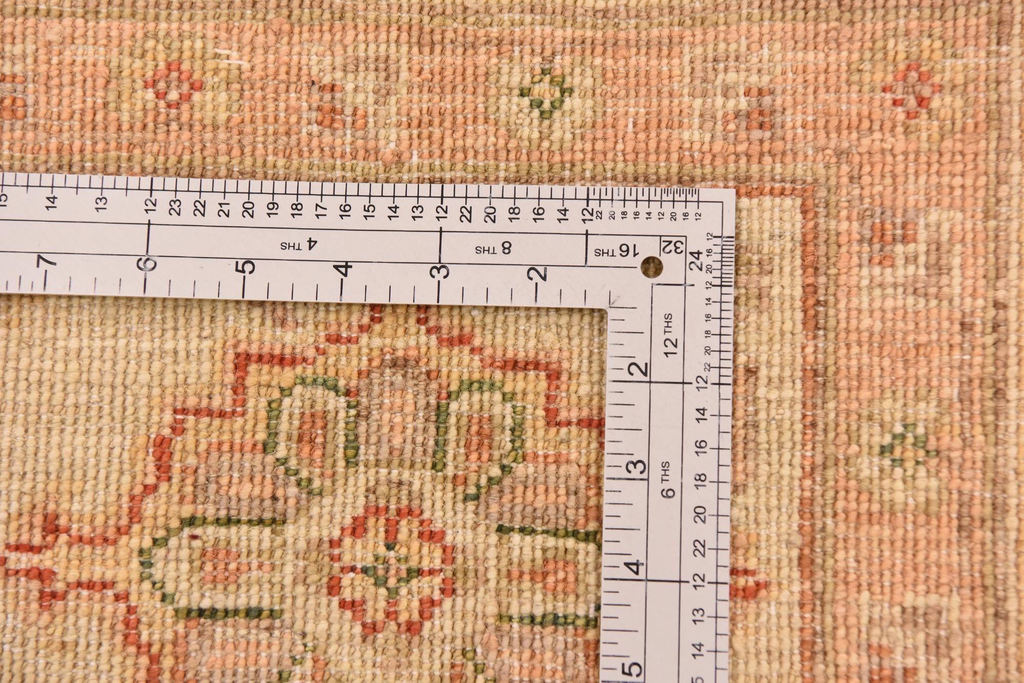 9' 1 x 11' 11 Hand Knotted Peshawar Ziegler Rug