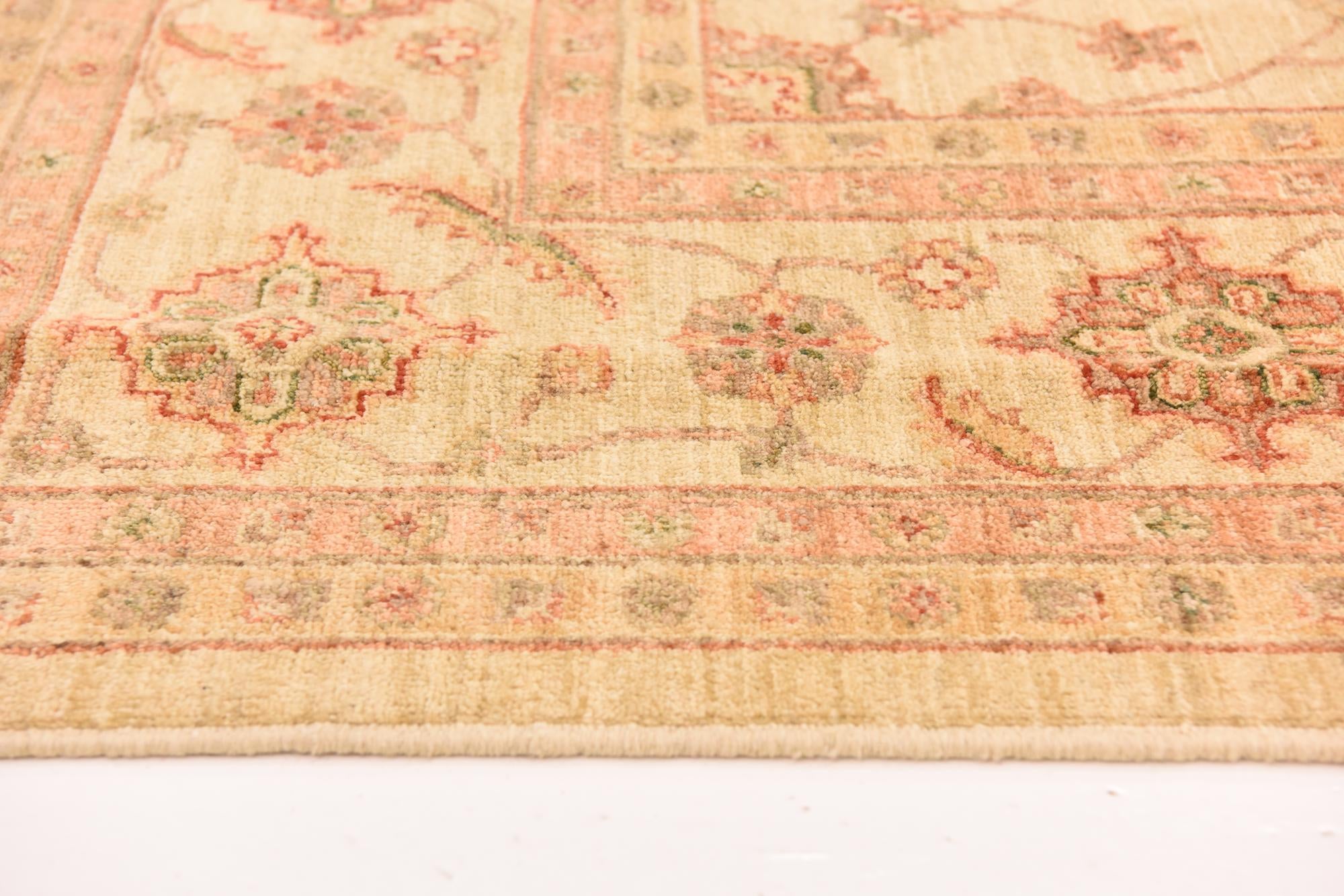9' 1 x 11' 11 Hand Knotted Peshawar Ziegler Rug
