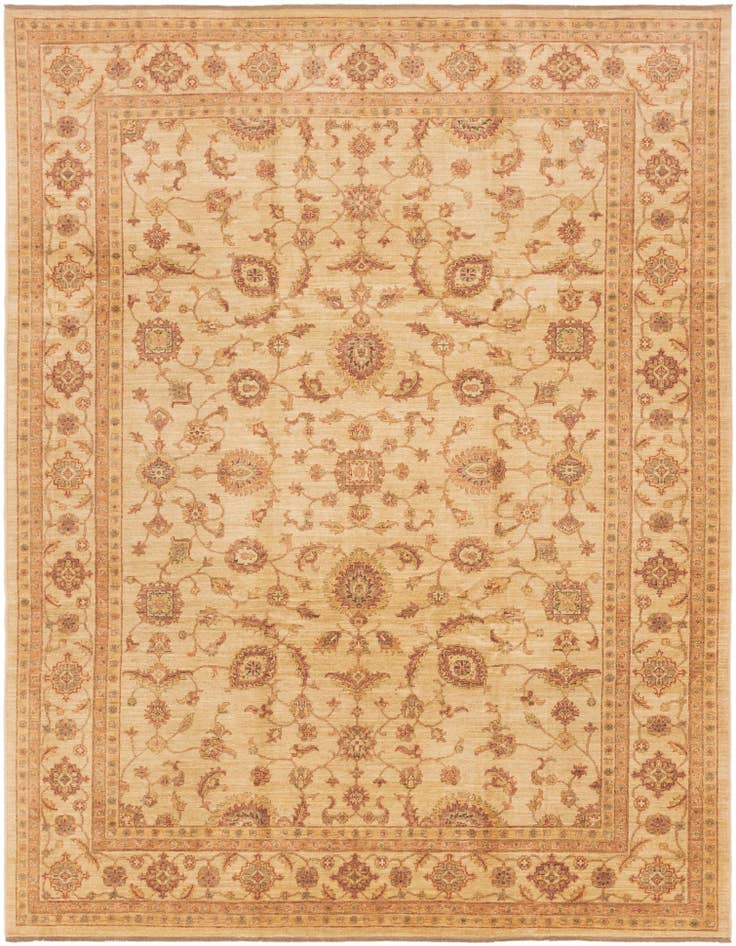 Detail image of 9' 1 x 11' 11 Hand Knotted Peshawar Ziegler Rug