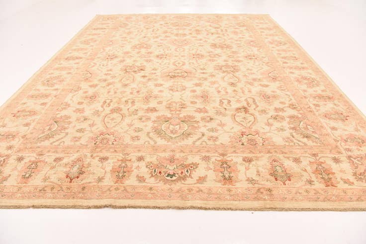 Detail image of 11' 5 x 14' 10 Hand Knotted Peshawar Ziegler Rug