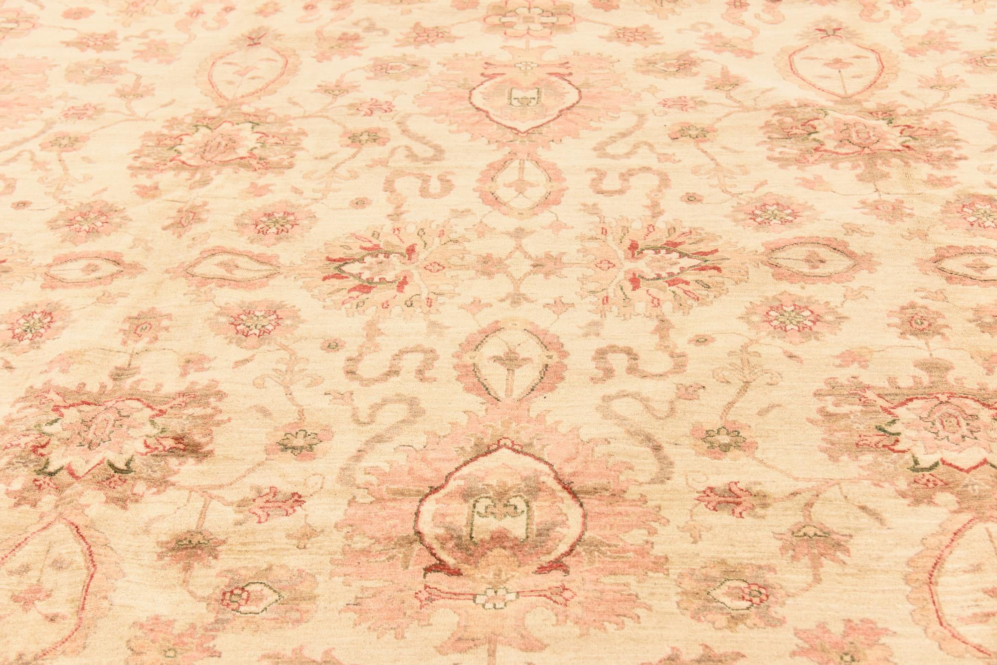 11' 5 x 14' 10 Hand Knotted Peshawar Ziegler Rug